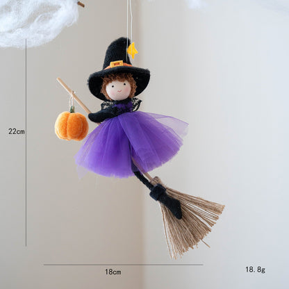 Halloween decoration hanging witch dolls for children – European style, perfect for Halloween party & haunted house