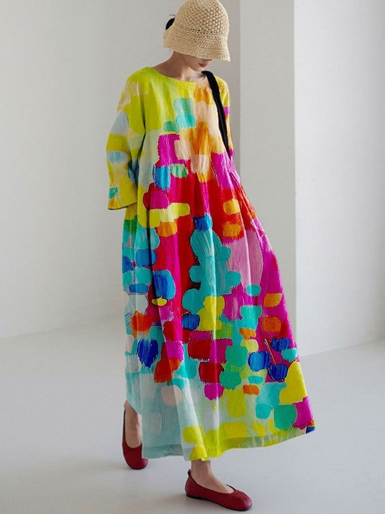 Natalie – Special women's dress with geometric pattern