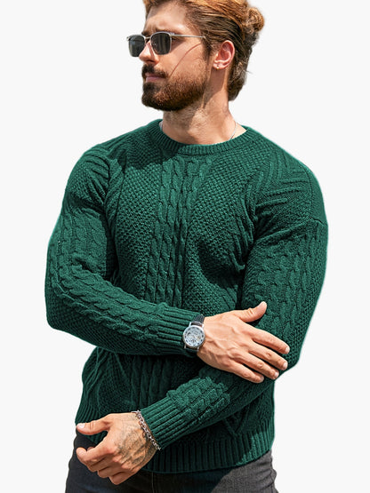 Men's knitted sweater in casual style – fashionable leisure sweater for autumn and winter