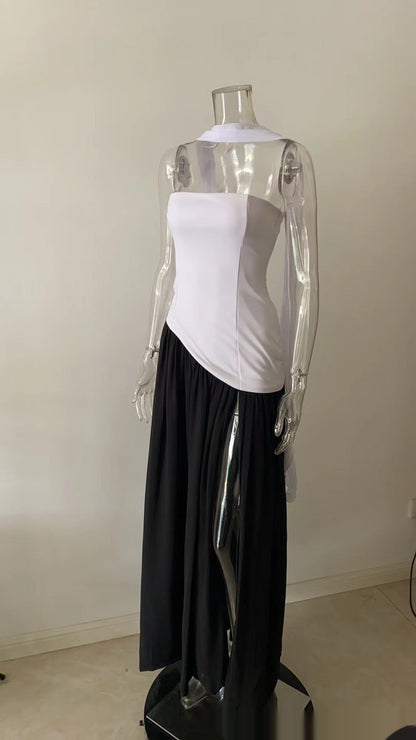 Damen Elegantes Trägerloses Abend Maxikleid – Modernes Design für festliche Anlässe und Galas