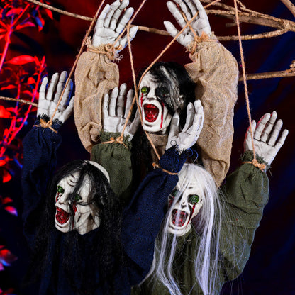 Halloween Hanging Ghosts Decoration – Creepy Hanging Decoration for Halloween Parties & Haunted House