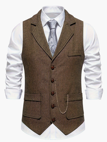 Men's vest in vintage business style – elegant suit vest for office and festive occasions
