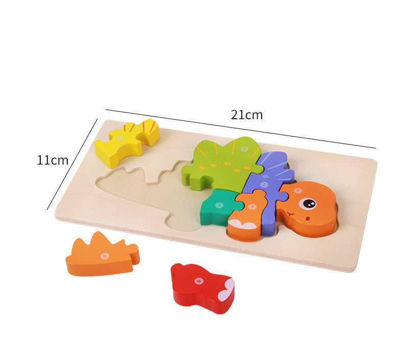 Kinder 3D Dinosaurier Holzpuzzle – Lernspielzeug & Motoriktraining