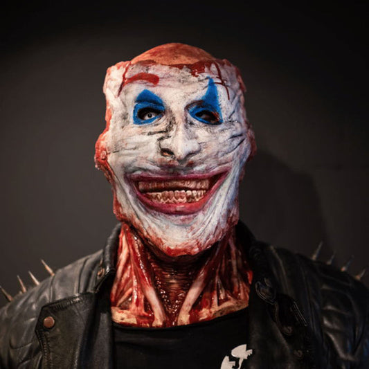 Halloween Latex Horror Clown Mask for Adults – Creepy DIY Headwear for Costumes and Parties