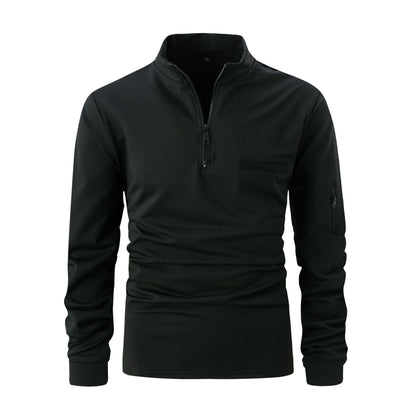Herren Sportlicher Quarter-Zip Pullover mit Reißverschluss und Langarm – Athleisure Oberteil für Training und Alltag