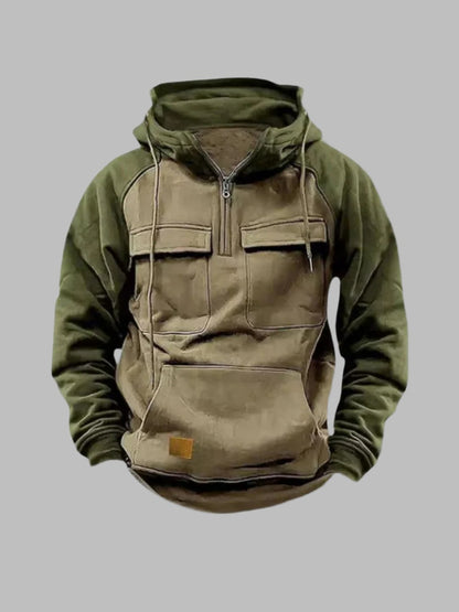 Herren Urban Style Hoodie mit Brusttaschen und Kapuze – Freizeit & Alltag
