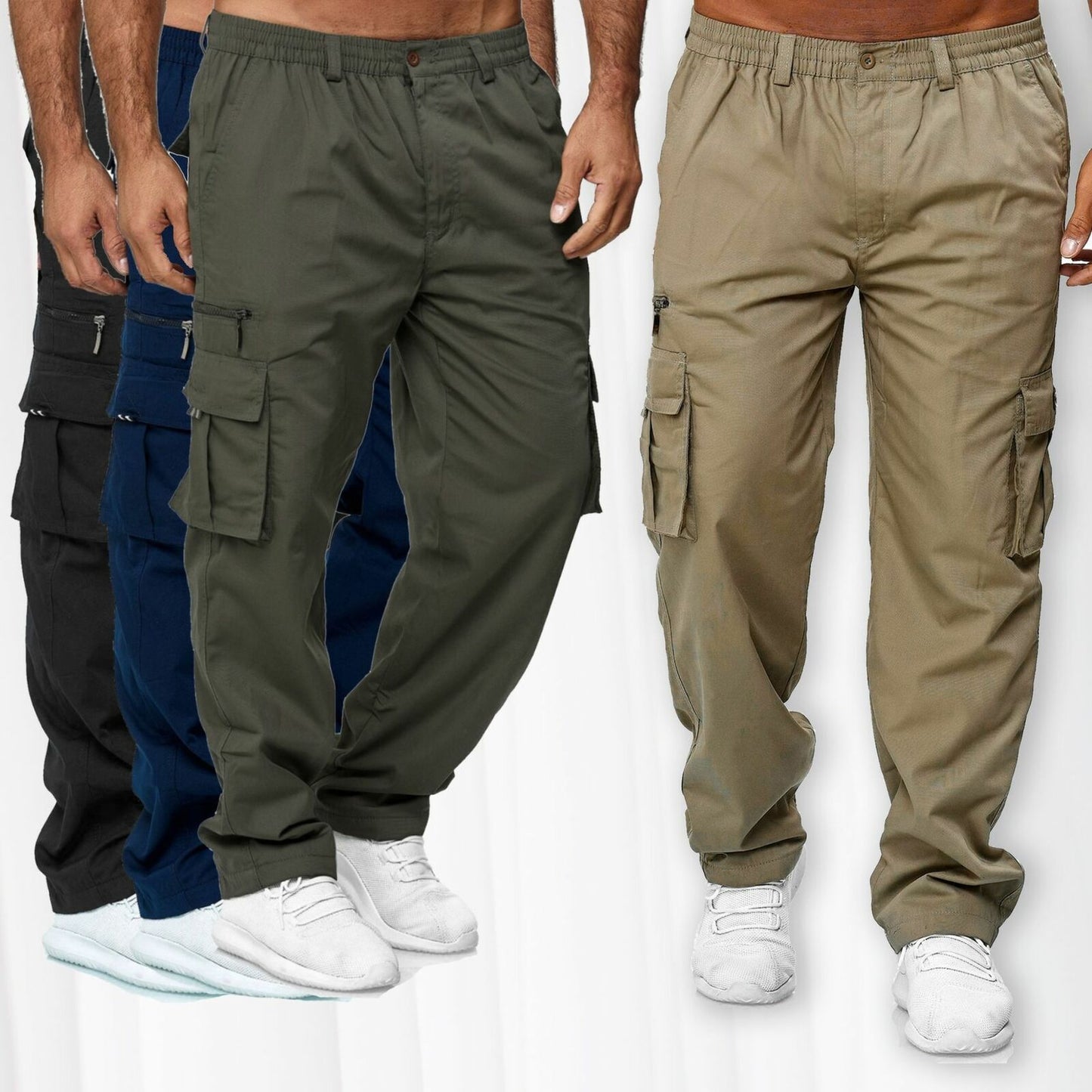 Neville – Bequeme Herren Cargo-Hose mit mehreren Taschen