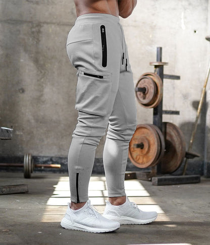 Herren Sportliche Cargo Jogginghose – Trainings- & Freizeit-Jogger mit Taschen, Streetwear Stil