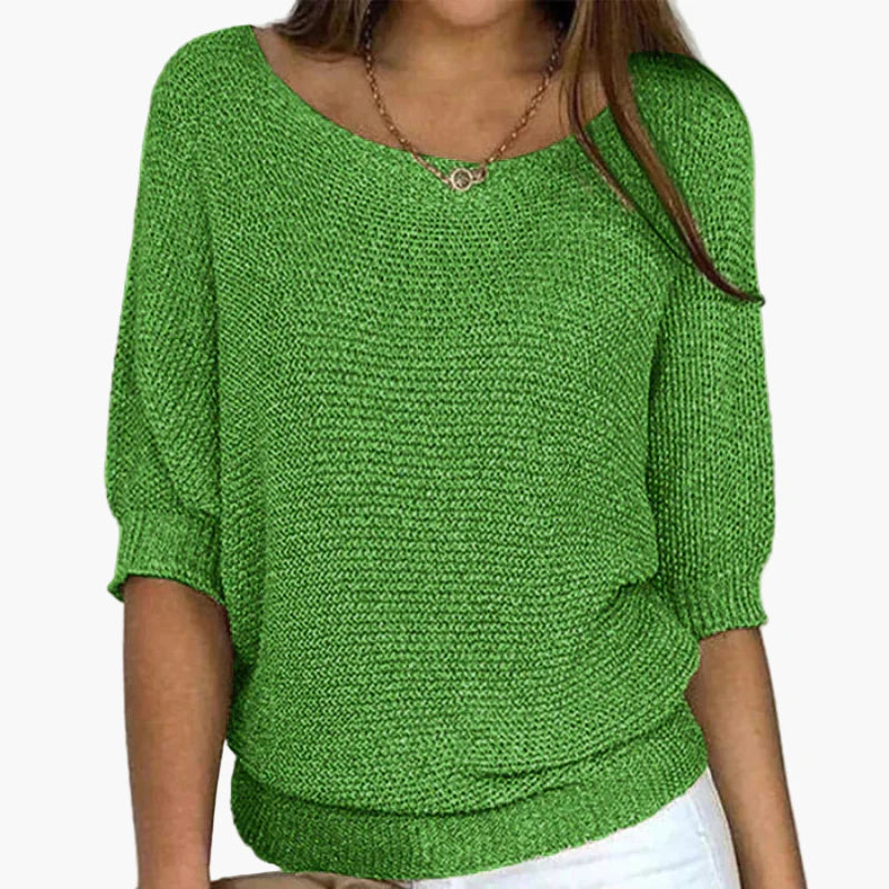 Damen Strickpullover mit weitem Ausschnitt – Lässiger Komfort für Alltag und Freizeit