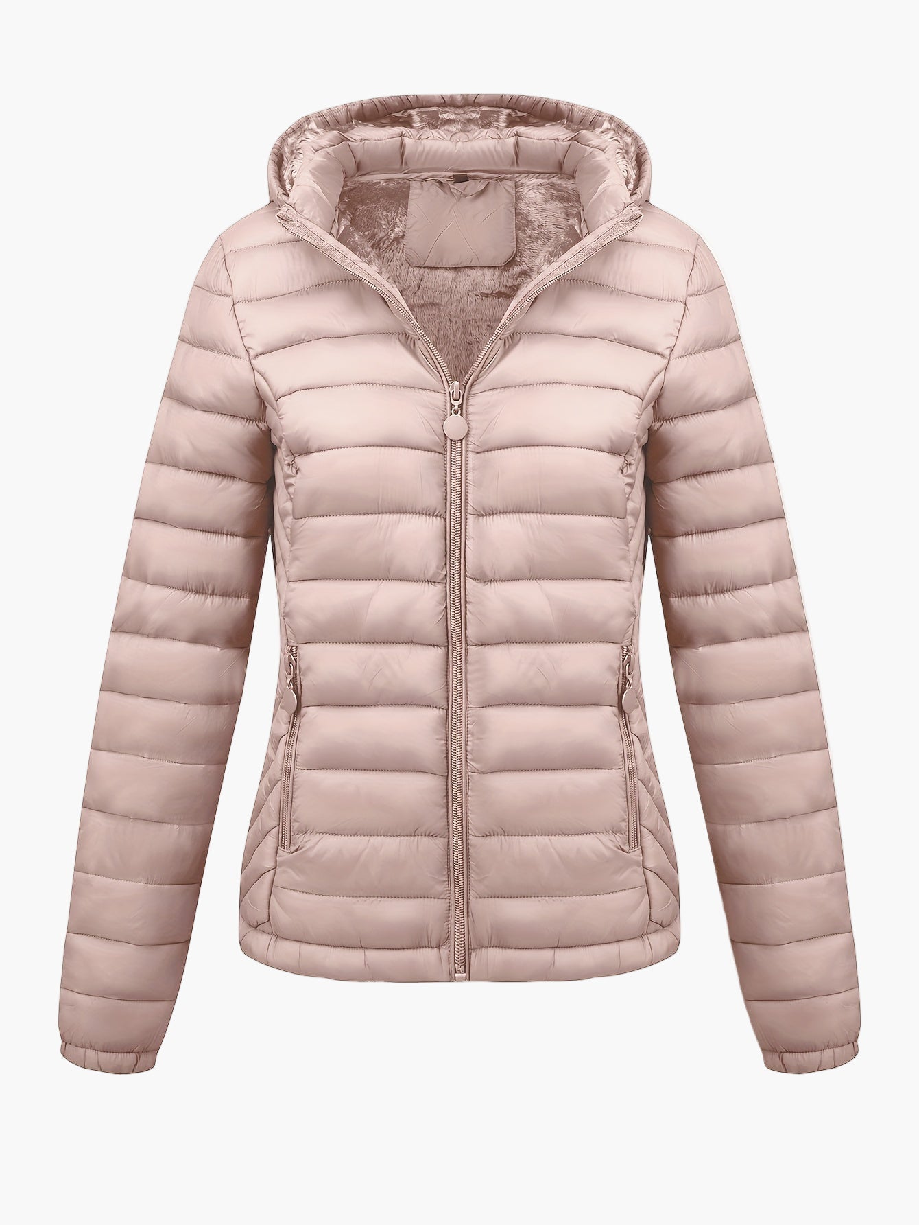 Women's quilted jacket with hood – fashionable winter coat for everyday and outdoor use