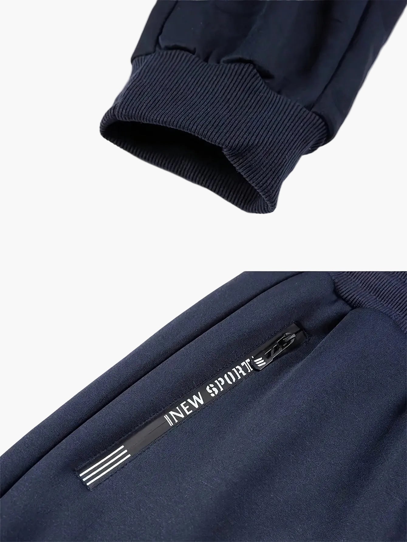 Herren Fleecegefütterter Freizeit-Trainingsanzug – Zweiteiliges Set für Herbst und Winter