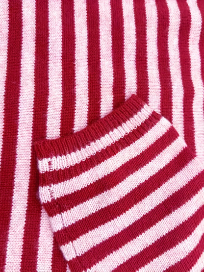 Damen Pullover mit Streifenmuster und Rundhalsausschnitt – Eleganter Strickpulli für Herbst und Winter