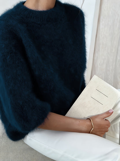 Damen Pullover Elegant Lockerer Schnitt Herbst Winter Stil