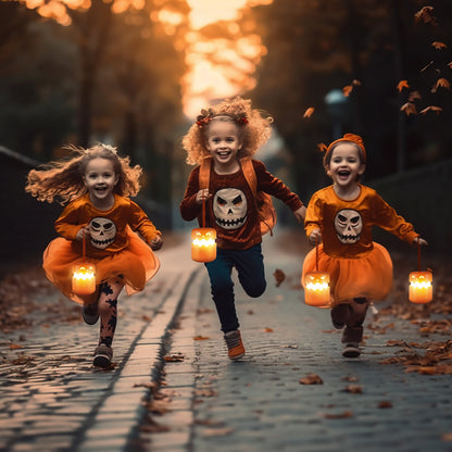 Halloween LED decorative lights – spooky pumpkin lanterns for party & home