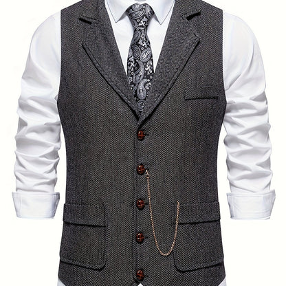 Men's vest in vintage business style – elegant suit vest for office and festive occasions