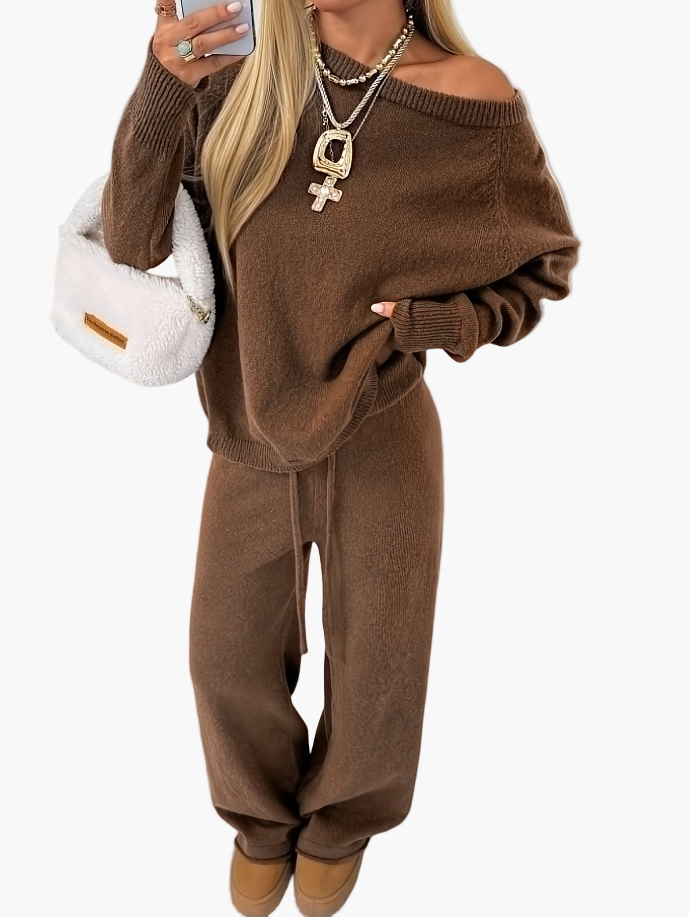 Women's Loungewear Set – Comfortable Casual Two-Piece for Autumn & Winter, Casual Style