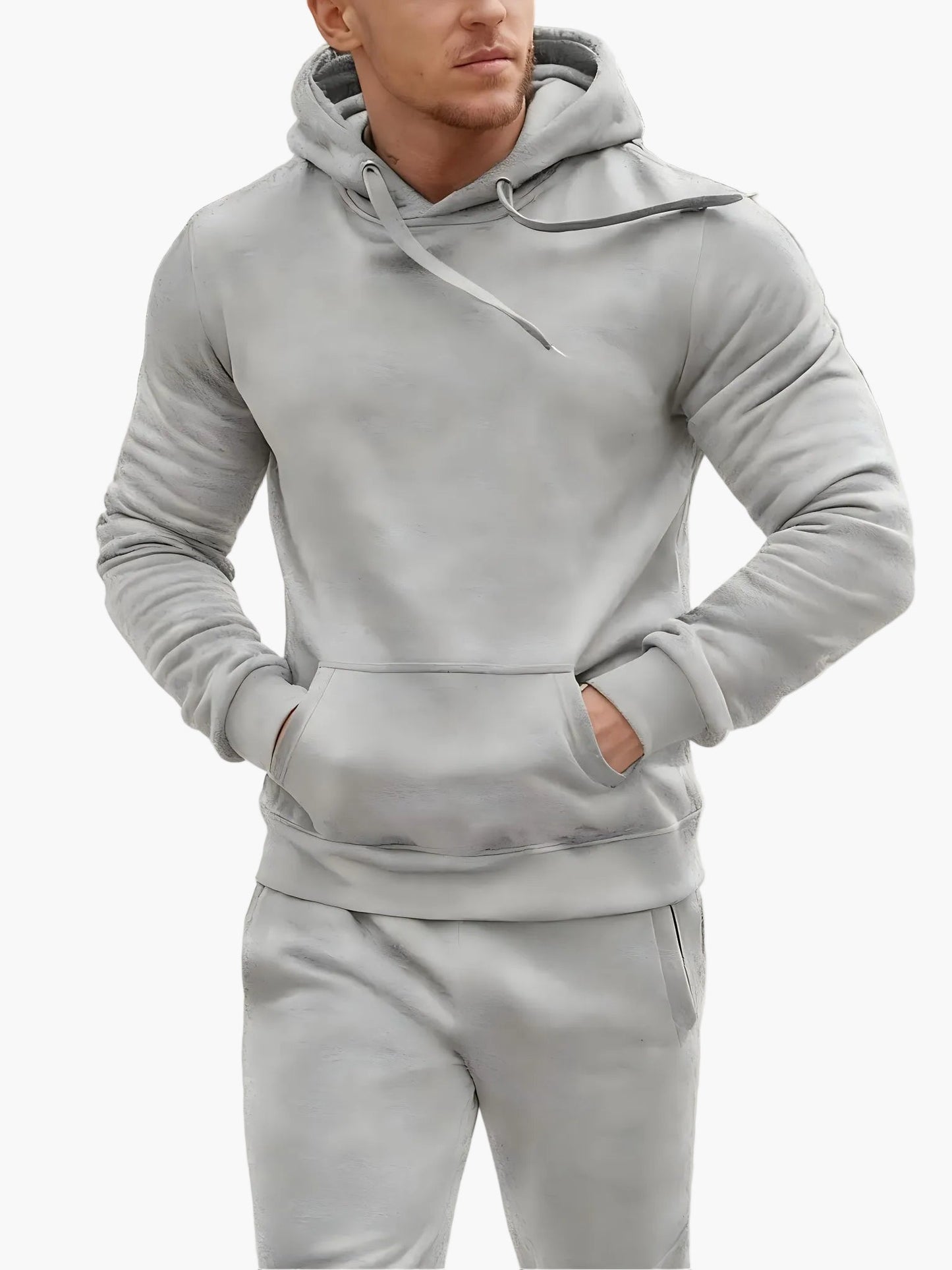 Herren Trainingsanzug Kapuzenpullover Set – Sportlicher Freizeit-Look für Alltag und Fitness