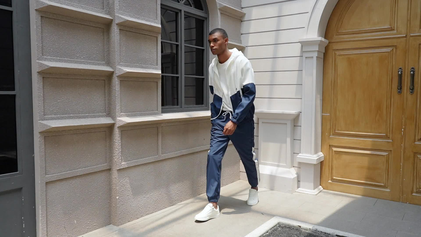 Herren Trainingsanzug Sportlicher Freizeit Jogginganzug mit Kapuze – Zweiteiliges Set für Alltag & Fitness