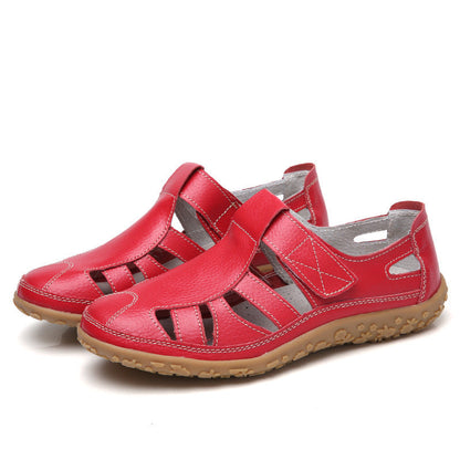 Zoe – Handgemachte Retro Weiche Sohle Velcro Freizeit Schuhe für Damen