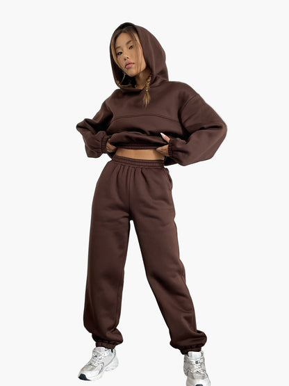Women's Tracksuit Two-Piece Hoodie & Jogging Pants Casual Sport Streetwear