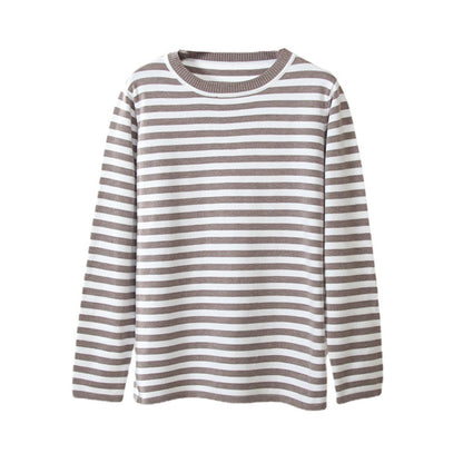 Damen Strickpullover mit Streifen – Lässiger Alltags-Sweater, zeitloser Stil, ideal für Büro & Freizeit