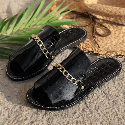 Patricia – Sommerliche Kettensandalen mit Fischmaul
