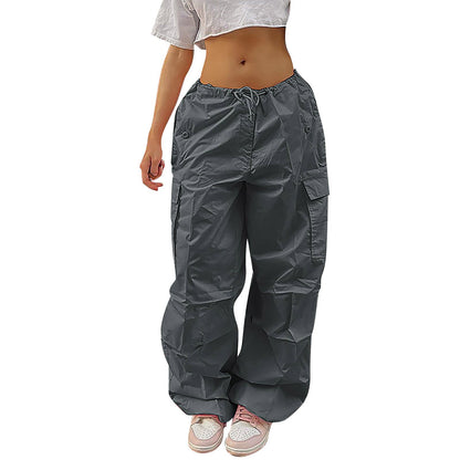Natalie – Damen Cargo-Hose mit Kordelzug und Taschen