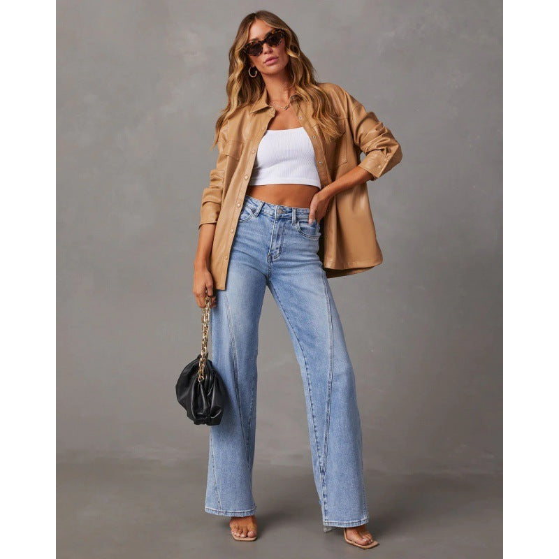 Kim – Patchwork-Weite Damenjeans