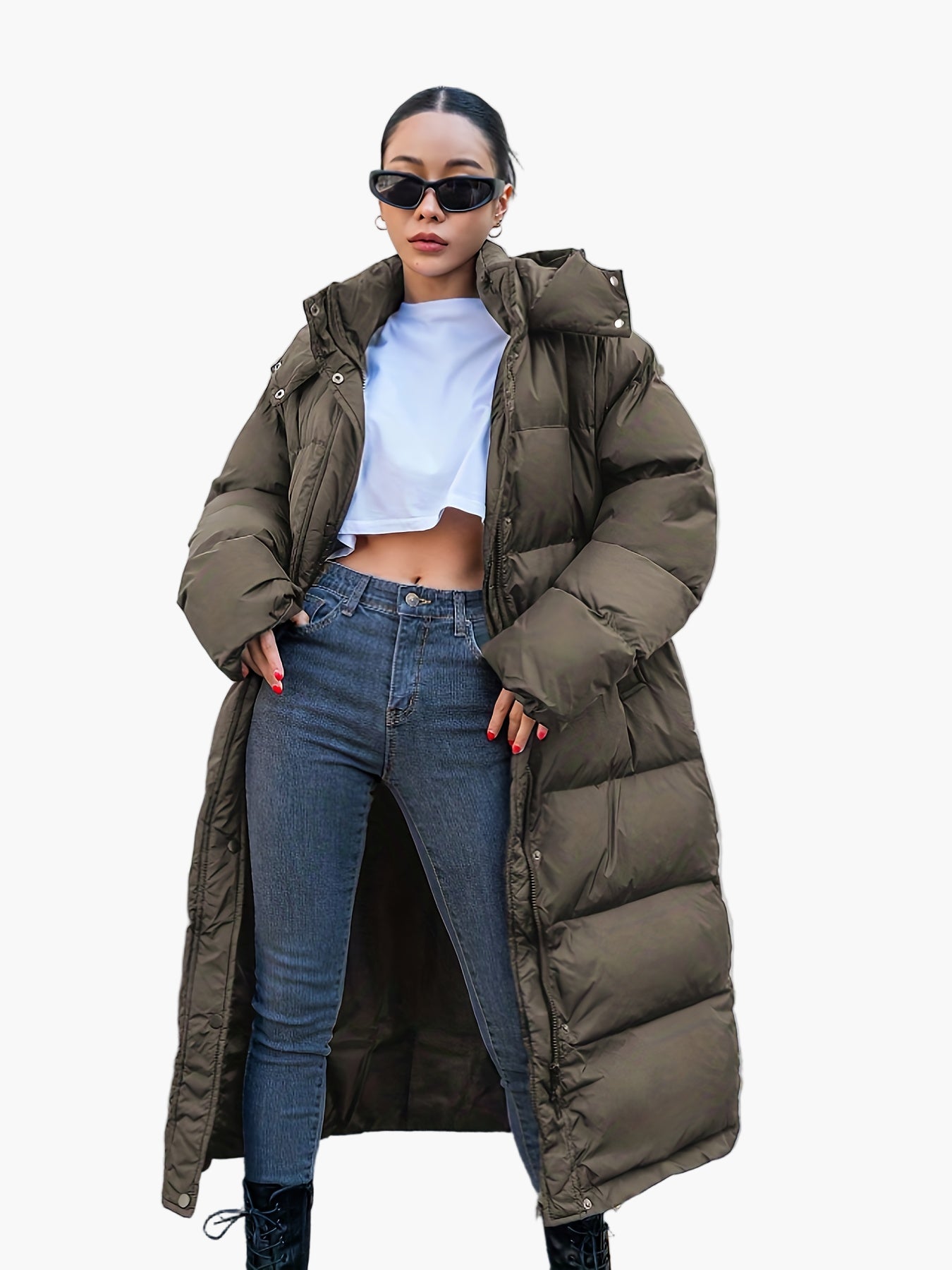 Women's Winter Quilted Coat Long Elegant Urban Style