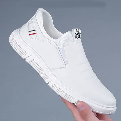Albert – Herrenschuhe Schwarz Weiß Flache Gehschuhe