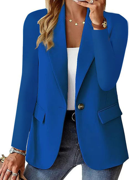 Zoe – Solide Farbige Langärmelige Strickjacke für Frauen