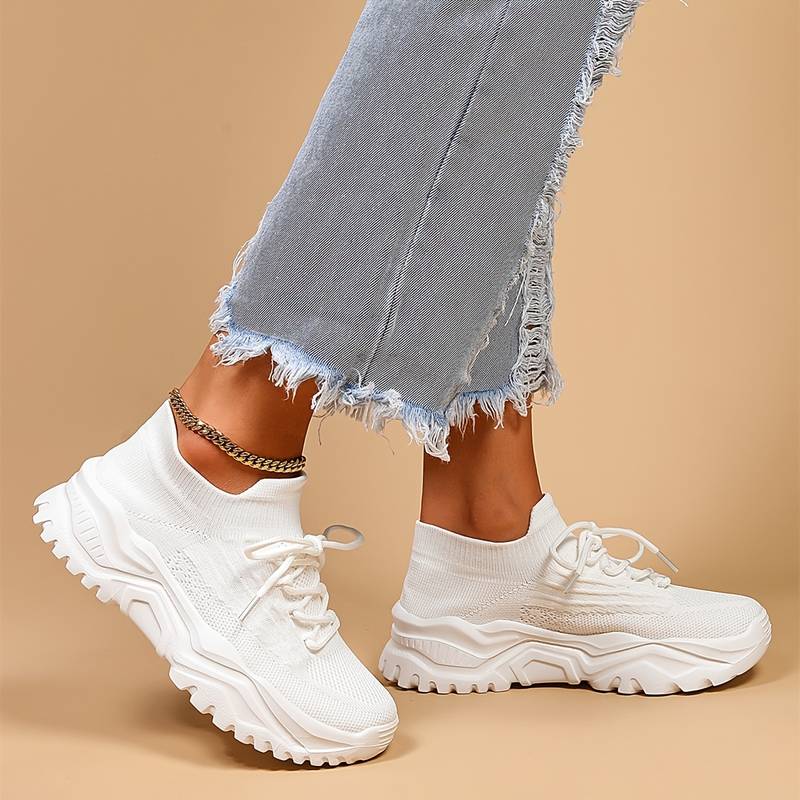 Damen Chunky Sneaker mit Memory-Schaum – Sportlicher Freizeitschuh mit Komfortsohle