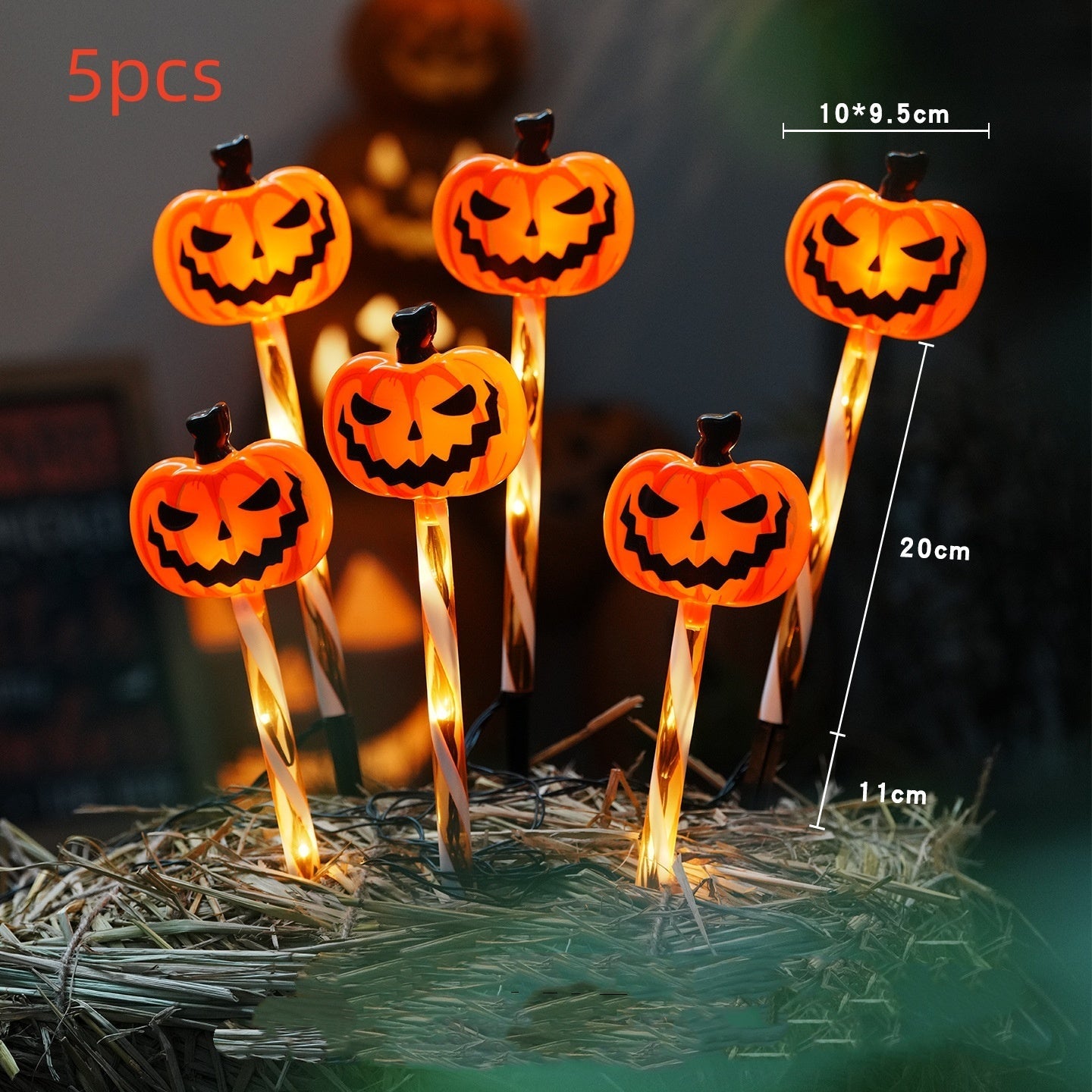 Halloween decoration LED ghost string lights for outdoors – funny cartoon ghosts for party & garden