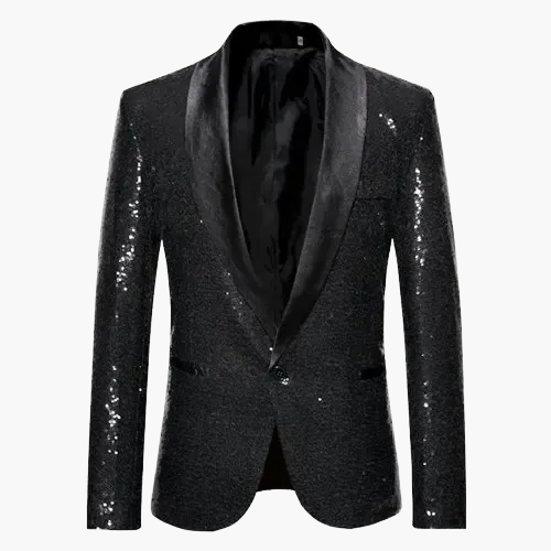 Herren Glitzer Sakko für festliche Anlässe – Eleganter Party-Blazer mit Pailletten