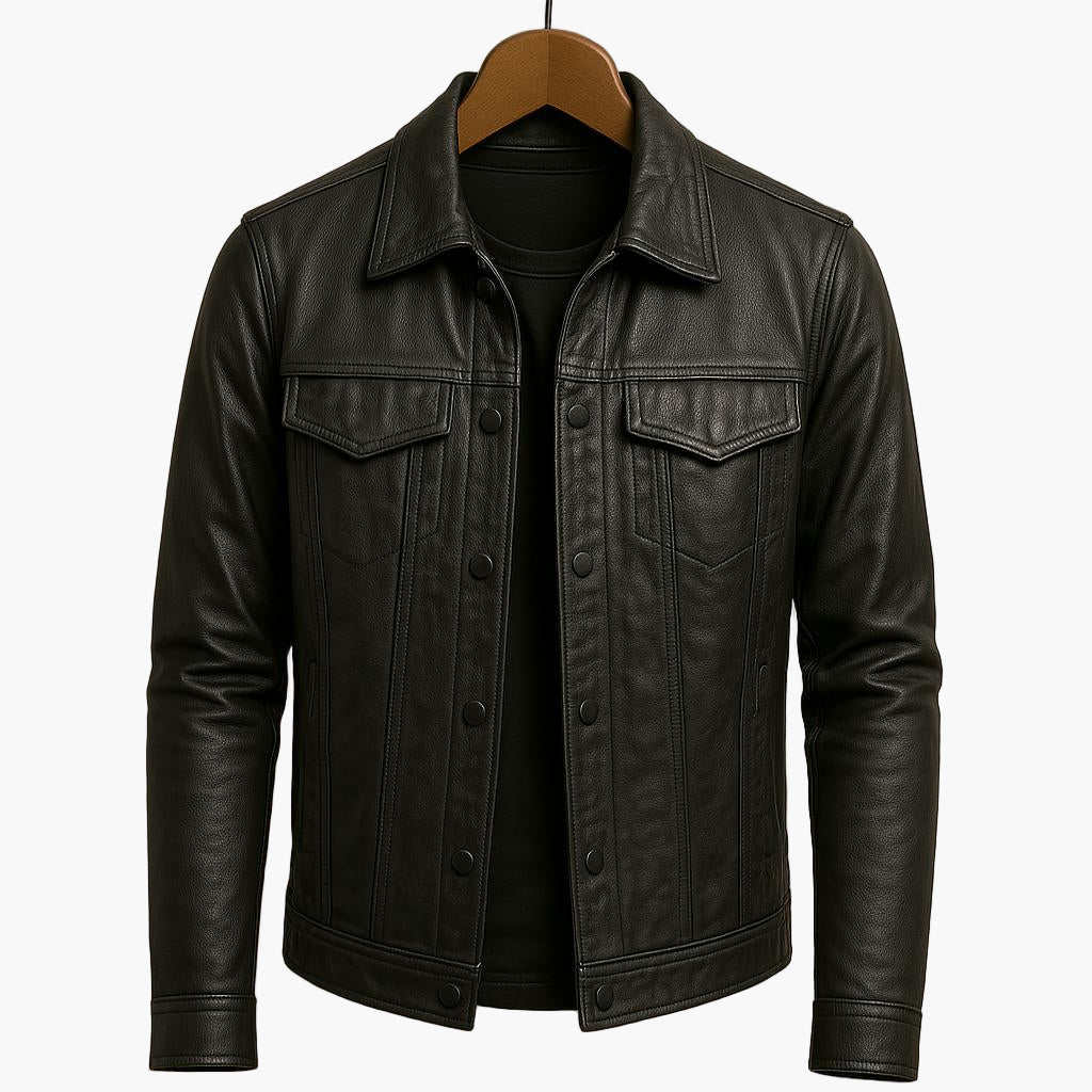 Herren Moto-inspirierte Jacke – Zeitloser Stil für Freizeit und Alltag
