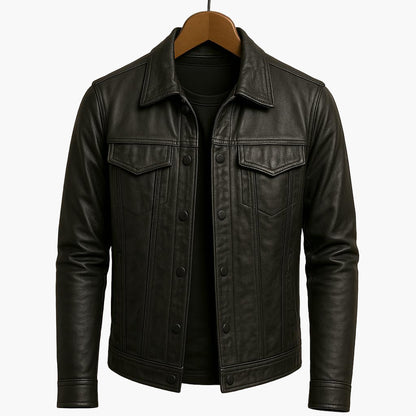 Herren Moto-inspirierte Jacke – Zeitloser Stil für Freizeit und Alltag