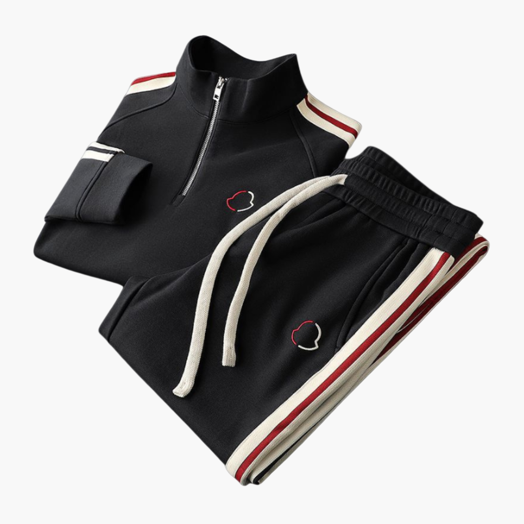 Men's tracksuit modern casual sports look with zipper