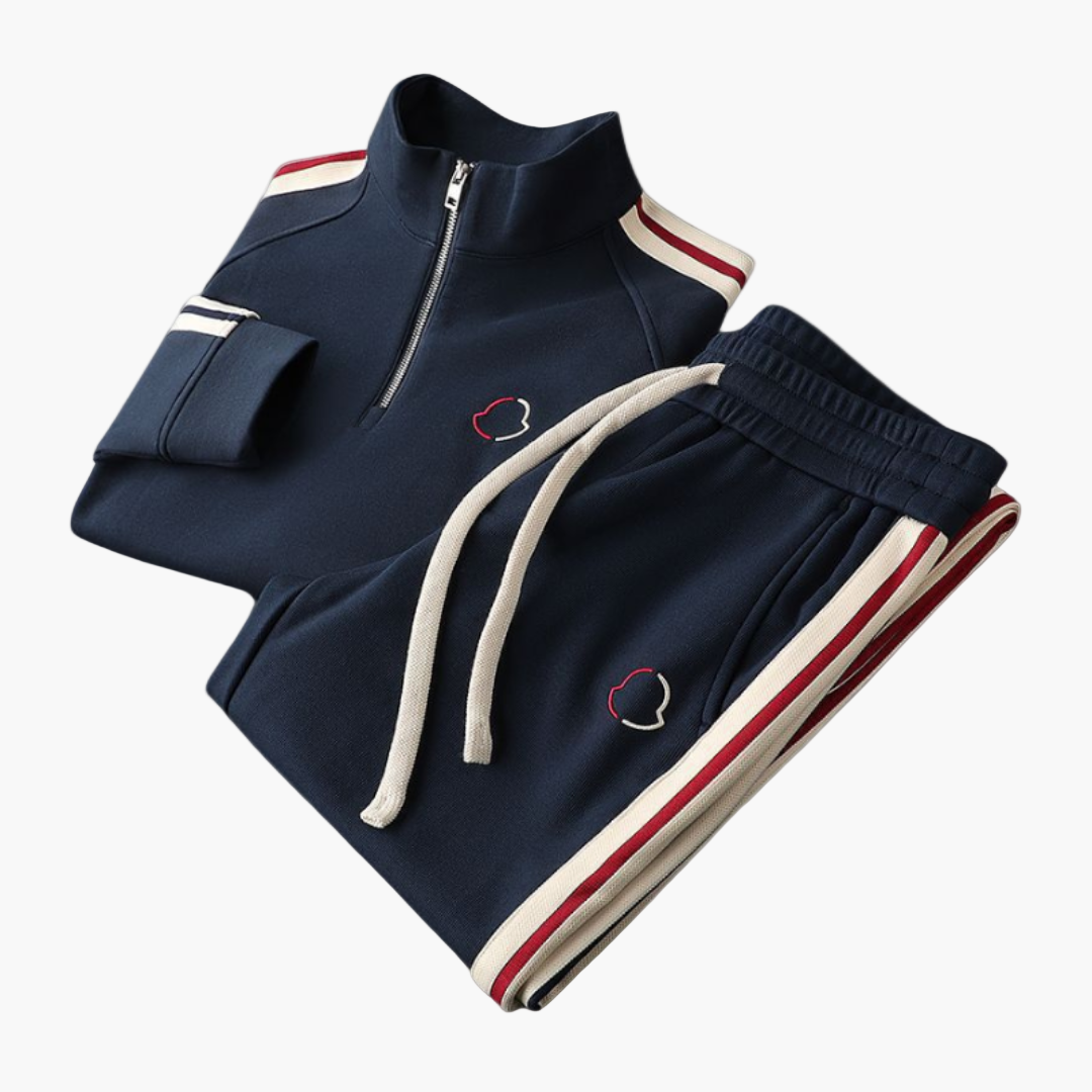 Men's tracksuit modern casual sports look with zipper