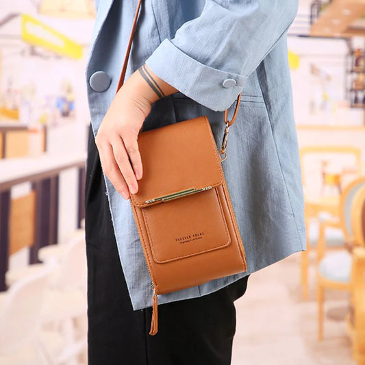 Danielle – Damenledertasche mit Touchscreen