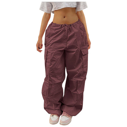 Natalie – Damen Cargo-Hose mit Kordelzug und Taschen