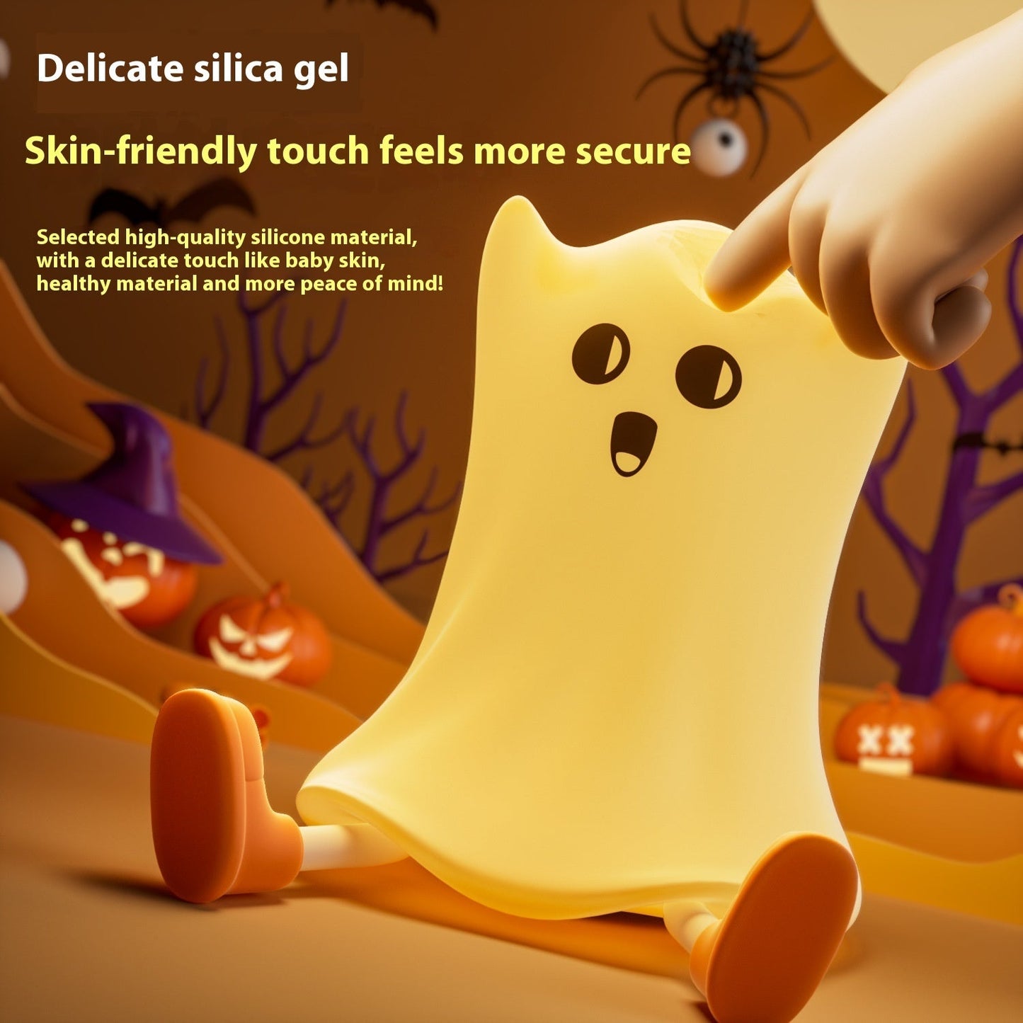 Halloween Night Light Ghost Children – Cute LED Decorative Lamp for Halloween Decoration & Children's Room