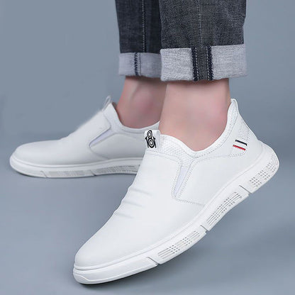 Albert – Herrenschuhe Schwarz Weiß Flache Gehschuhe
