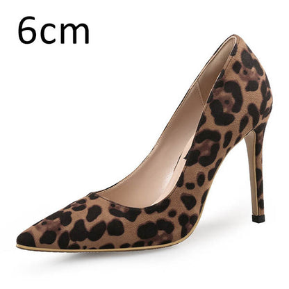 Imogen – Leopardenmuster High Heels mit Spitzem Absatz