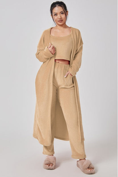 Kimberley – 3-teiliges Lounge-Set für Damen, süße Loungewear, warmer Anzug