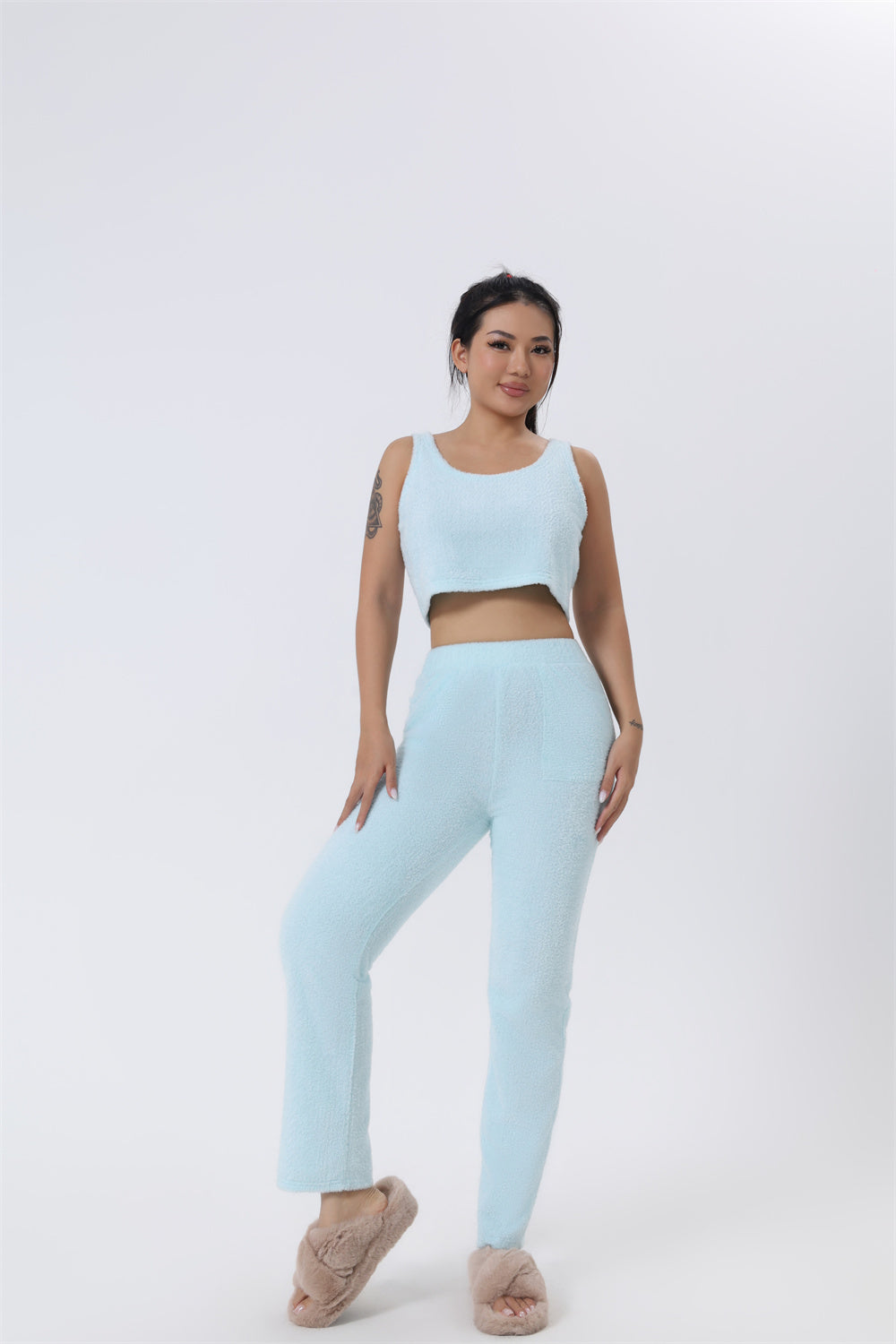 Kimberley – 3-teiliges Lounge-Set für Damen, süße Loungewear, warmer Anzug