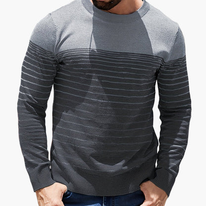 Men's Sweater Casual Stripe Pattern Long Sleeve – Stylish for Everyday and Leisure