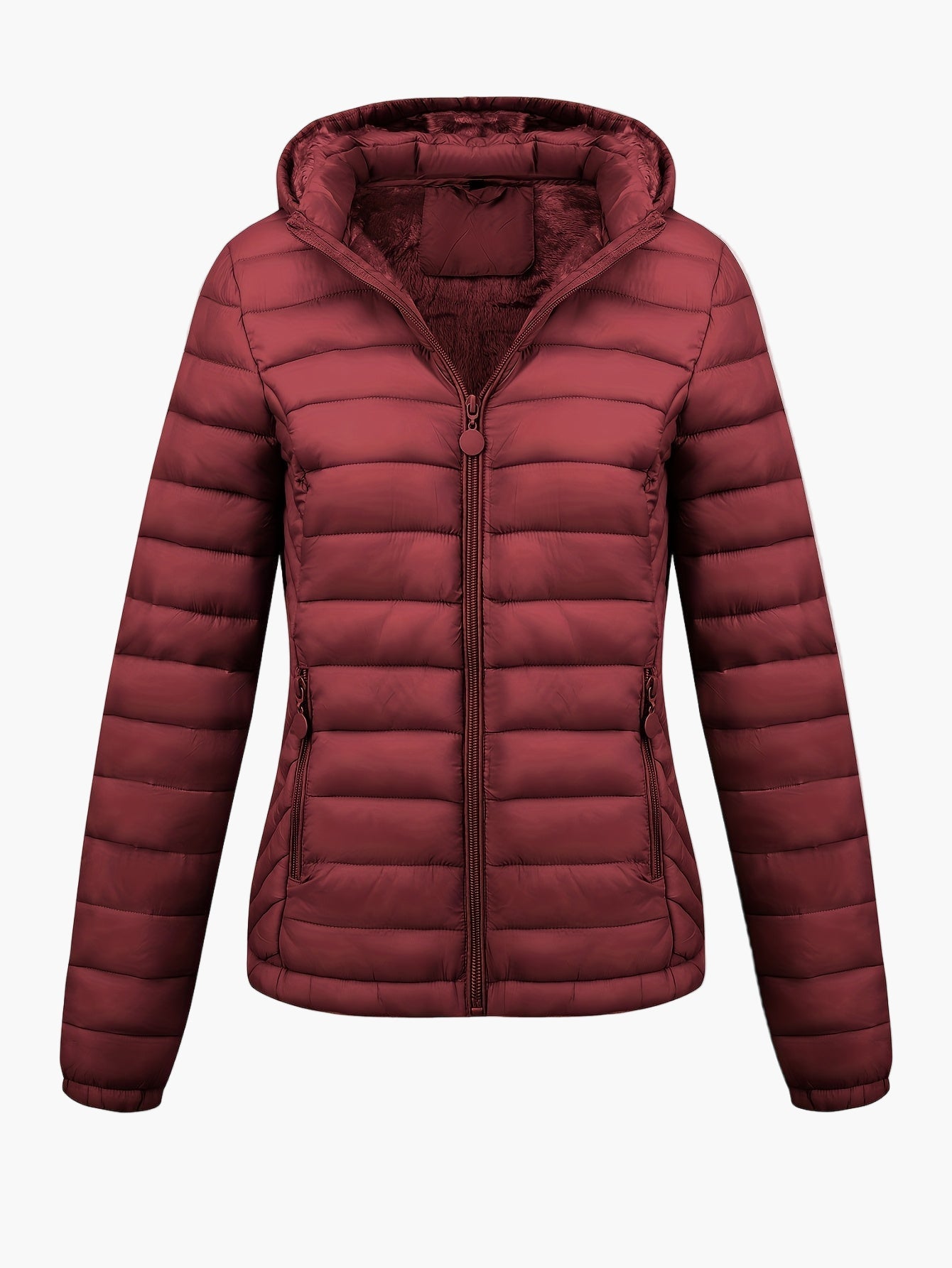 Women's quilted jacket with hood – fashionable winter coat for everyday and outdoor use