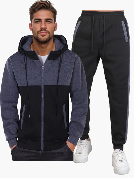 Herren Trainingsanzug Set – Freizeit Sport Hoodie & Jogginghose – Bequemer Look für Alltag und Fitness