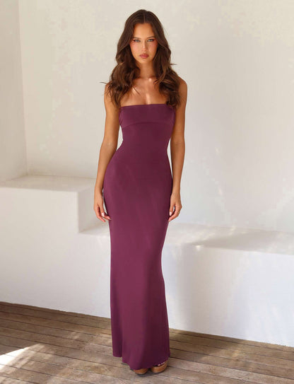 Damen Elegantes Bodycon Maxikleid mit Spaghettiträgern – Abendmode für besondere Anlässe und Partys
