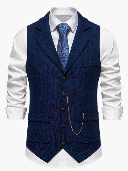 Men's vest in vintage business style – elegant suit vest for office and festive occasions